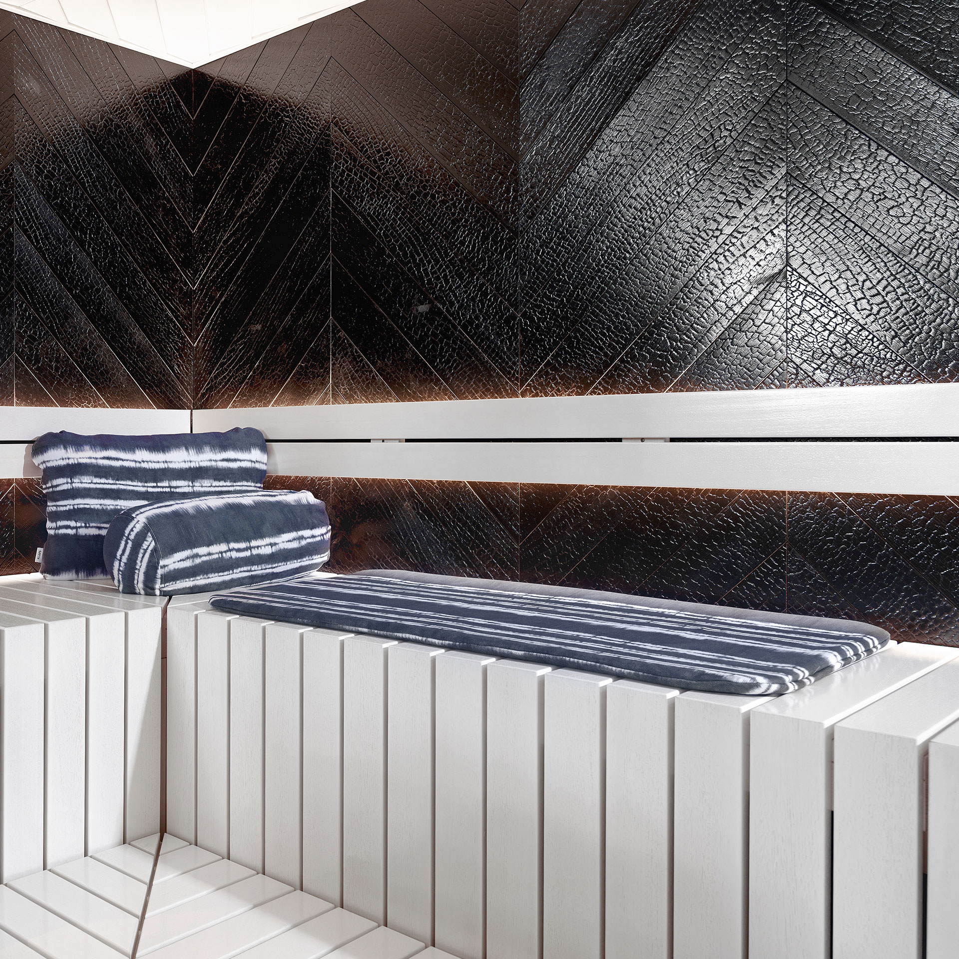 Saunamatte MOLLIS® GESA M mit Bezug – Design by Gesa Hansen
