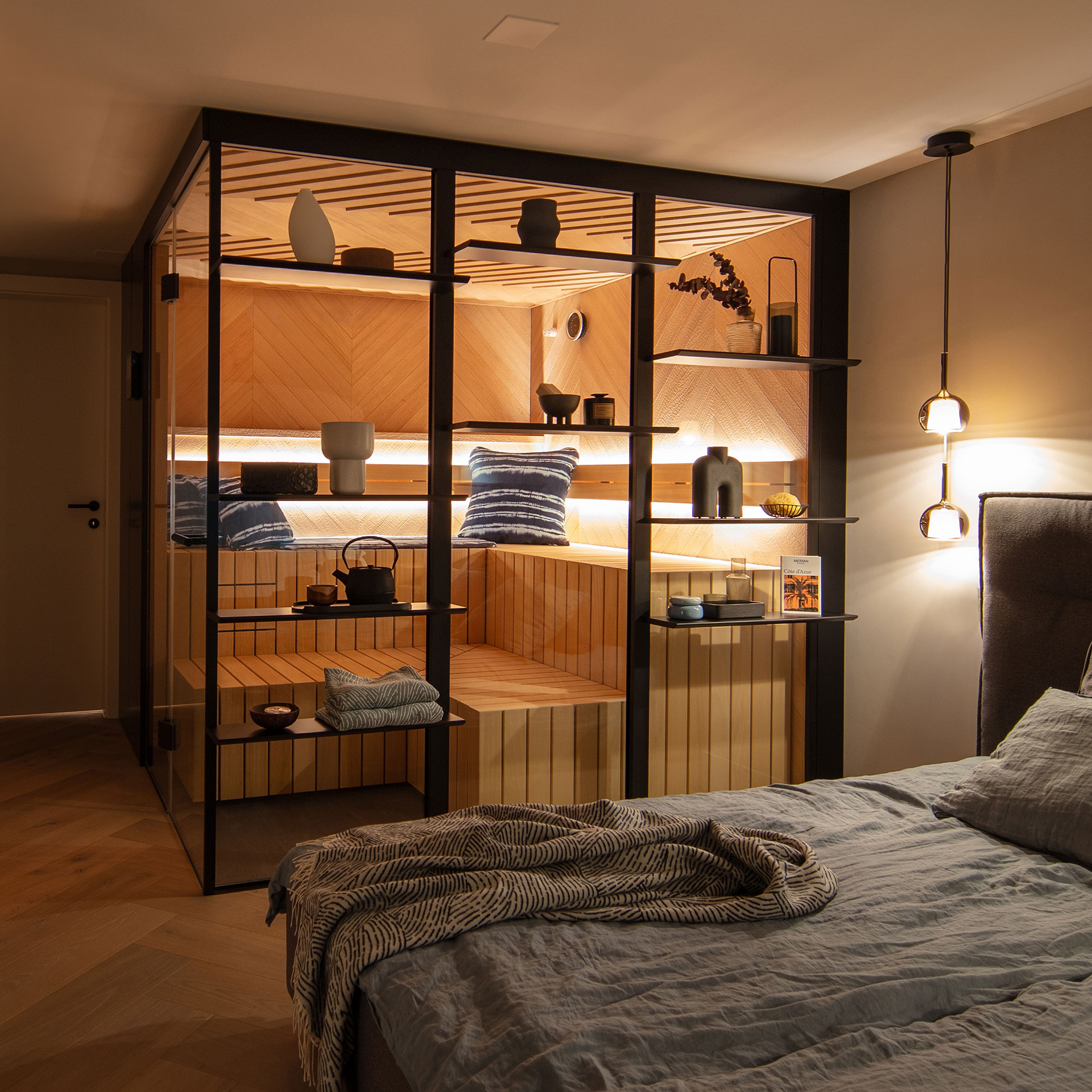 SAUNAKISSEN MOLLIS® GESA S mit Bezug – Design by Gesa Hansen