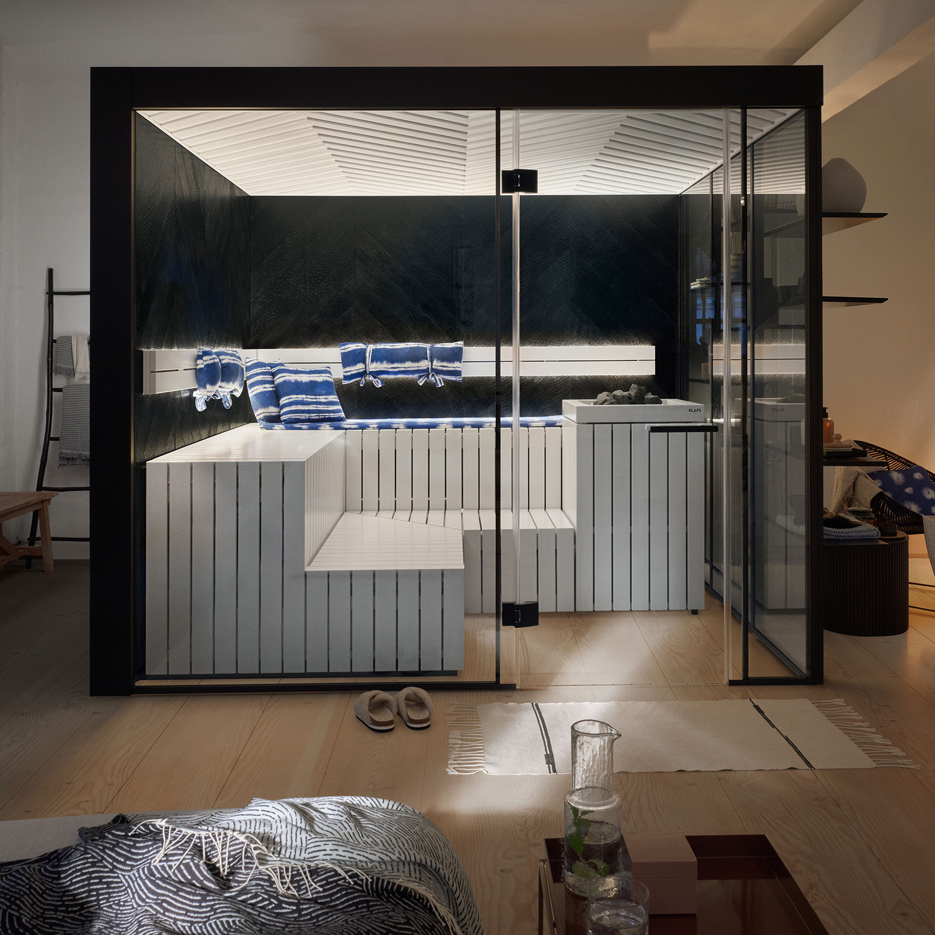 SAUNAKISSEN MOLLIS® GESA S mit Bezug – Design by Gesa Hansen